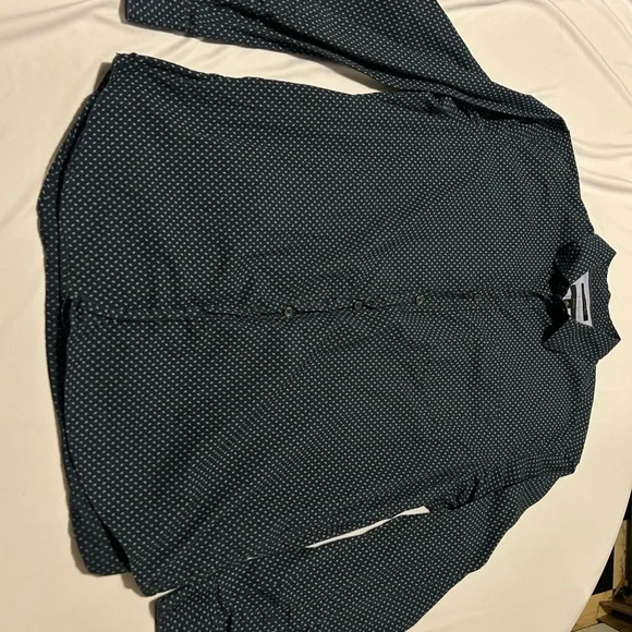 Banana Republic Men’s Button Down Black Mini Geo Pattern - Picture 1 of 4